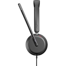 Headset EPOS IMPACT 860T, binaural, kabelgebunden, USB-C auf USB-A, UC-optimiert, zertifiziert für Microsoft Teams, 3 Mikrofone, Transporttasche, schwarz
