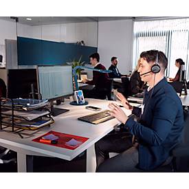 Headset EPOS IMPACT 860T, binaural, kabelgebunden, USB-C auf USB-A, UC-optimiert, zertifiziert für Microsoft Teams, 3 Mikrofone, Transporttasche, schwarz