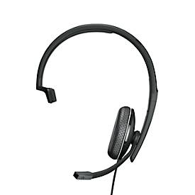 Headset EPOS|Sennheiser ADAPT 135T USB II, einseitig, USB-A, UC-optimiert & zertifiziert für Microsoft Teams, 3,5 mm Klinkenstecker, Ohrpolster aus Kunstleder, schwarz