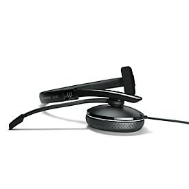 Headset EPOS|Sennheiser ADAPT 135T USB II, einseitig, USB-A, UC-optimiert & zertifiziert für Microsoft Teams, 3,5 mm Klinkenstecker, Ohrpolster aus Kunstleder, schwarz