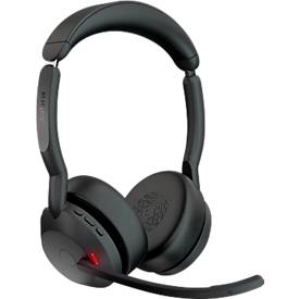 Headset Jabra Evolve2 55, Ladestation, Reichweite bis 30 m, bis 10 h, MS-Teams optimiert, Stereo, schwarz