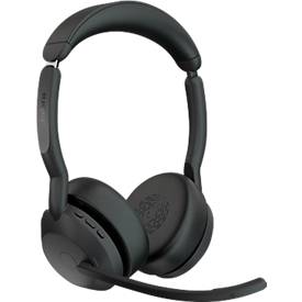 Headset Jabra Evolve2 55, Ladestation, Reichweite bis 30 m, bis 10 h, UC-optimiert, Stereo, schwarz