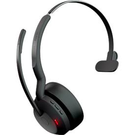 Headset Jabra Evolve2 55 link380a Mono, Reichweite bis 30 m, bis 10 h, MS-Teams optimiert, schwarz