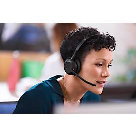 Headset Jabra Evolve2 55 link380a Mono, Reichweite bis 30 m, bis 10 h, UC-optimiert, schwarz