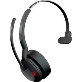 Headset Jabra Evolve2 55 link380c Mono, Reichweite bis 30 m, bis 10 h, MS-Teams optimiert, schwarz