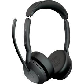 Headset Jabra Evolve2 55 link380c Stereo, Reichweite bis 30 m, bis 10 h, MS-Teams optimiert, schwarz