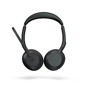 Headset Jabra Evolve2 55 link380c Stereo, Reichweite bis 30 m, bis 10 h, MS-Teams optimiert, schwarz