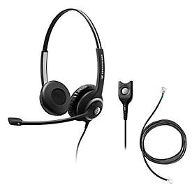 Headset Sennheiser SC 260, kabelgebunden, binaural, Kopfbügel verstellbar +Telefonadapter CEHS-DHSG