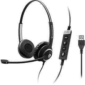 Headset Sennheiser SC 260 USB MS II, kabelgebunden, Skype-zertifiziert, binaural, Bügel einstellbar