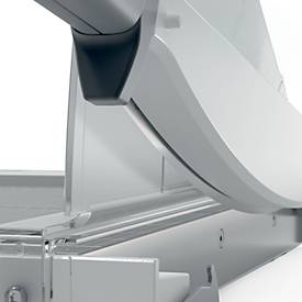 Hebelschneider Leitz Precision Home A4, bis A4, bis 8 Blatt, Papierklemme, Ableselineal, Klingenschutz, Edelstahl und Kunststoff