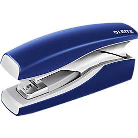 Heftgerät Leitz New NeXXt Softpress, Metall, 30 Blatt / 3 mm, mit 200 Heftklammern, blau