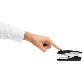 Heftgerät Leitz New NeXXt Softpress, Metall, 30 Blatt / 3 mm, mit 200 Heftklammern, schwarz