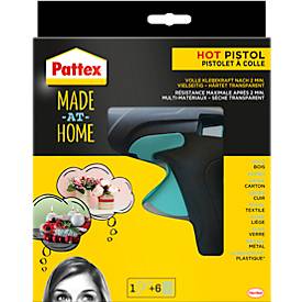 Heißklebepistole Pattex® Made at Home, Schmelzleistung bis 130°C, hitzeisolierte Silikondüse, inkl. 6 Heißklebesticks, schwarz-grün