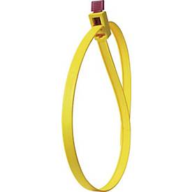 Hellermanntyton Kabelbinder SpeedyTie, L 750 mm x B 12 mm, PA 6.6 gelb, wiederverwendbar, 5 Stück