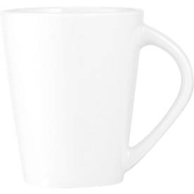 Henkelbecher, Volumen 260 ml, Ø 84 mm, Porzellan, weiß, 6 Stück