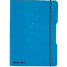 Herlitz Notizbuch my.book, Format DIN A5, Kunststoff, 40 karierte Blätter, blau