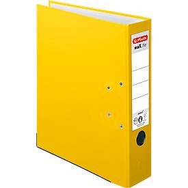 herlitz Ordner maX.file protect, DIN A4, Rückenbreite 80 mm, 20 Stück, gelb