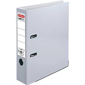 herlitz Ordner maX.file protect, DIN A4, Rückenbreite 80 mm, 20 Stück, grau