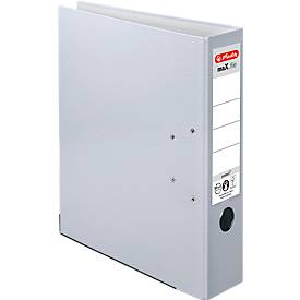 herlitz Ordner maX.file protect, DIN A4, Rückenbreite 80 mm, 20 Stück, grau
