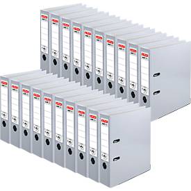 herlitz Ordner maX.file protect, DIN A4, Rückenbreite 80 mm, 20 Stück, grau