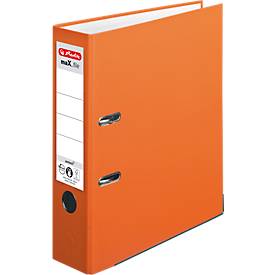 herlitz Ordner maX.file protect, DIN A4, Rückenbreite 80 mm, 20 Stück, orange