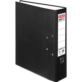 herlitz Ordner maX.file protect, DIN A4, Rückenbreite 80 mm, 20 Stück, schwarz