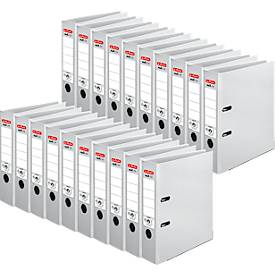 herlitz Ordner maX.file protect, DIN A4, Rückenbreite 80 mm, 20 Stück, weiß