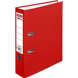 herlitz Ordner maX.file protect, DIN A4, Rückenbreite 80 mm, rot