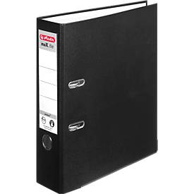 herlitz Ordner maX.file protect, DIN A4, Rückenbreite 80 mm, schwarz