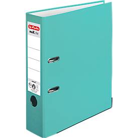 herlitz Ordner maX.file protect, DIN A4, Rückenbreite 80 mm, türkis