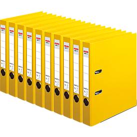 herlitz Ordner maX.file protect plus, DIN A4, Rückenbreite 50 mm, 10 Stück, gelb