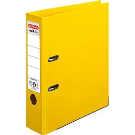 herlitz Ordner maX.file protect plus, DIN A4, Rückenbreite 80 mm, 10 Stück, gelb