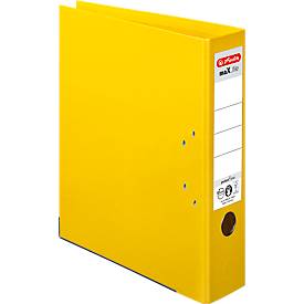 herlitz Ordner maX.file protect plus, DIN A4, Rückenbreite 80 mm, 10 Stück, gelb