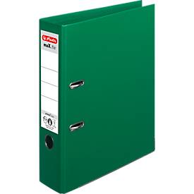 herlitz Ordner maX.file protect plus, DIN A4, Rückenbreite 80 mm, 10 Stück, grün