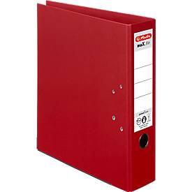 herlitz Ordner maX.file protect plus, DIN A4, Rückenbreite 80 mm, 10 Stück, rot