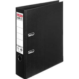 herlitz Ordner maX.file protect plus, DIN A4, Rückenbreite 80 mm, 10 Stück, schwarz