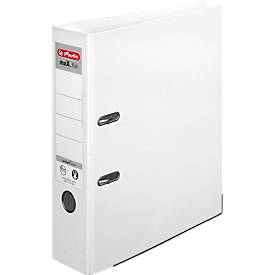 herlitz Ordner maX.file protect plus, DIN A4, Rückenbreite 80 mm, 10 Stück, weiß