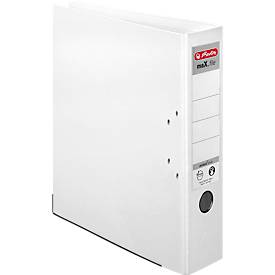 herlitz Ordner maX.file protect plus, DIN A4, Rückenbreite 80 mm, 10 Stück, weiß
