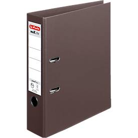 herlitz Ordner maX.file protect plus, DIN A4, Rückenbreite 80 mm, braun