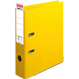 herlitz Ordner maX.file protect plus, DIN A4, Rückenbreite 80 mm, gelb
