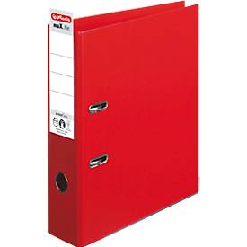 herlitz Ordner maX.file protect plus, DIN A4, Rückenbreite 80 mm, rot