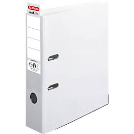 herlitz Ordner maX.file protect plus, DIN A4, Rückenbreite 80 mm, weiß