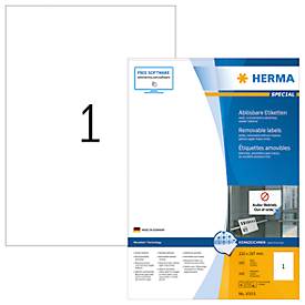 Herma ablösbare Etiketten Nr. 10315 auf DIN A4-Blättern, 100 Etiketten, 100 Bogen