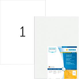 Herma Folienetiketten Special Nr. 8694, 297 x 420 mm, wetterfest, selbstklebend, permanent, transparent, 50 Stück