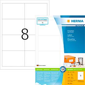 Herma Premium-Adressetiketten Nr. 4624, 97 x 67,7 mm, selbstklebend, permanenthaftend, bedruckbar, Papier, weiß, 1600 St