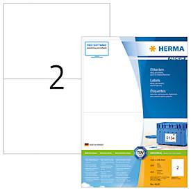 Herma Premium-Etiketten auf A4-Blättern, permanent haftend, 400 Etiketten, 200 Bogen