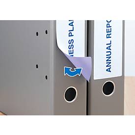 HERMA Rückenschild, A4, Rückenbreite 61 mm, ablösbar, 100 Stück, weiß