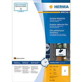 Herma wetterfeste Etiketten aus Polyesterfolie, 50 Etiketten, 50 Bogen