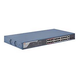 Hikvision Pro Series DS-3E1326P-EI - Switch - Smart - 24 x 10/100 (24 PoE) + 2 x combo Gigabit - Desktop - PoE (370 W)