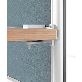Hinter-Tischtrennwand Schallschutz System 40, höhenverstellbar, B 800-1800 x H 600 mm, türkis